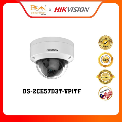 Hikvision DS-2CE57D3T-VPITF 2 MP Ultra Low Light Vandal Fixed Dome Camera