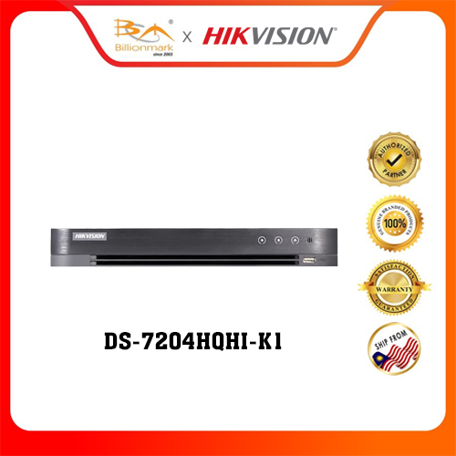 HIKVISION DS-7204HQHI-K1/E HD-TVI Series 4 Channel 4M-N / 1080P Compact 1U Pentabrid DVR