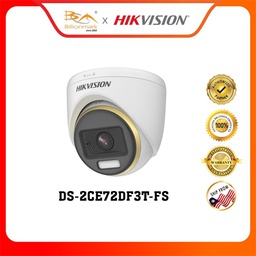 [DS-2CE72DF3T-FS] Hikvision DS-2CE72DF3T-FS 2 MP ColorVu Audio Fixed Turret Camera